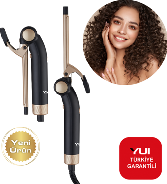 Yui KB308 Seramik Plaka Afro Dalga 13mm Katlanabilir Kıvırcık Saç Maşası (Yui Türkiye Garantili)