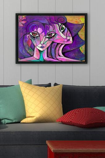 Tablo Center Siyah L Çerçeve Kanvas Tablo 55x75 cm