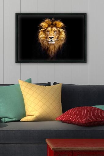 Tablo Center Siyah L Çerçeve Kanvas Tablo 75x105 cm