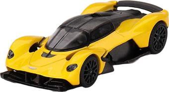 1:64 Diecast Aston Martin Valkyrie Sunburst Yellow Mini GT Model Araba