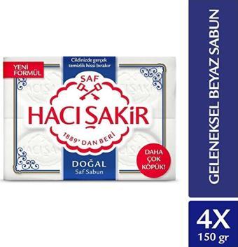 Hacı Şakir Haci Sakir Doğal Saf Geleneksel Beyaz Sabun 4X150 Gr