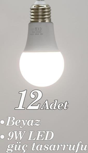 Vivido Home Beyaz 12 Adet Led Ampul 9W