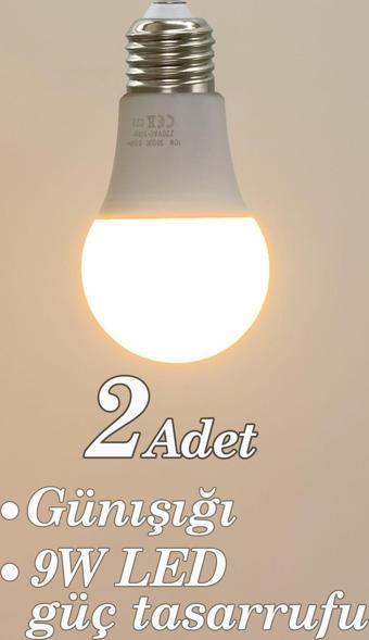 Vivido Home Gün Işığı 2 Adet Led Ampul 9W