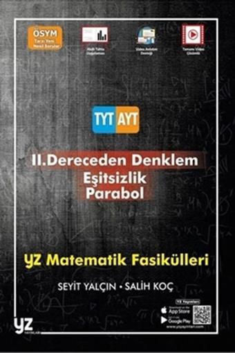 Yz Yks Tyt Ayt Iı.Dereceden Denklem Eşitsizlik Parabol *Yeni* - Yz Yayınları - Yz Yayınları