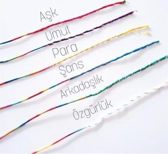 6 Adet Şans Bilekliği (aşk-şans-arkadaşlık-para-umut-özürlük) Birer Adet