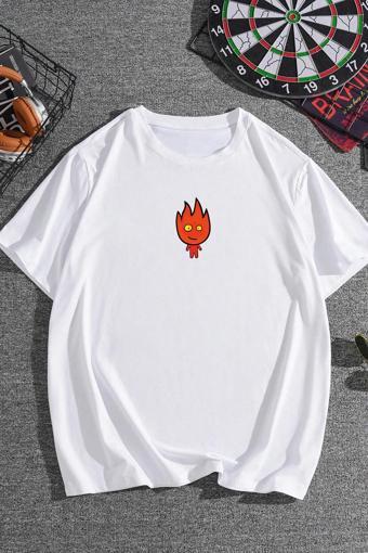 Unisex Ateş Avatar Baskılı T-shirt
