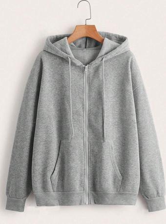 Fermuar Kapüşonlu Sweatshirt