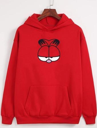 Unisex Garfield Baskılı Sweatshirt