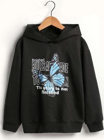 Butterfly Baskılı Sweatshirt