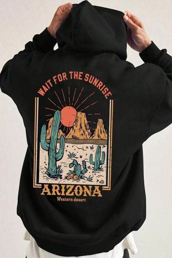 Arizona Baskılı Unisex Oversize Sweatshirt