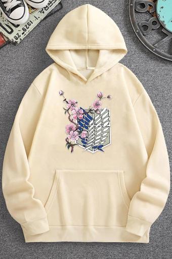 Unisex Flowers Baskılı Sweatshirt