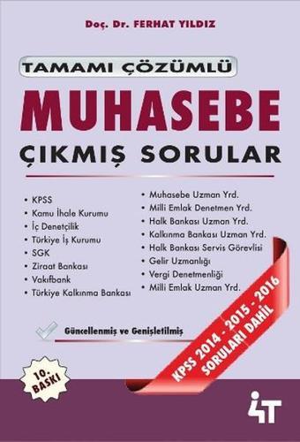 Tamamı Çözümlü Muhasebe Çıkmış Sorular - Ferhat Yıldız - 4T  Yayınları