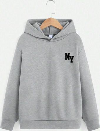 Ny Baskılı Erkek - Kız Çocuk Rahat Kalıp Sweatshirt