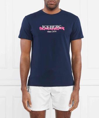 Iceberg ICE3MTS01 Neon T-Shirt Navy