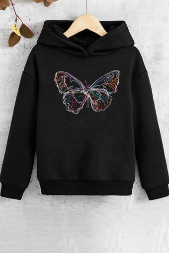 Çocuk Butterfly Baskılı Sweatshirt