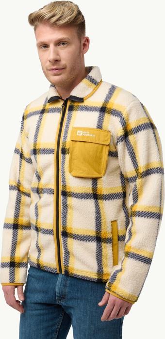 Jack Wolfskin Felslicht Check JKT M Erkek Outdoor Ceket A60058-A0028 Panna Cotta