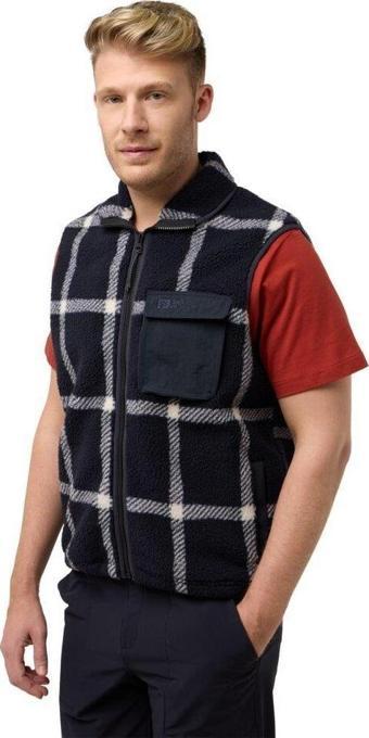 Jack Wolfskin Felslicht Check Vest M Erkek Yelek A60061-A0028 Dark Navy