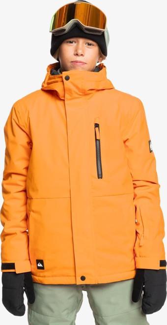 Quiksilver Mission Solid Youth JK Çocuk Snowboard Ceketi EQBTJ03157-4177 Orange Pepper