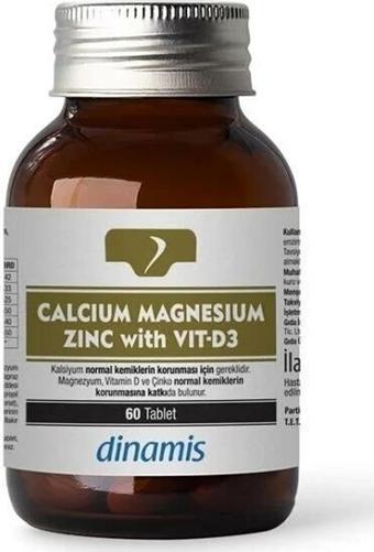 Dinamis Calcium Magnesium Zinc Takviye Edici Gıda 60 Tablet