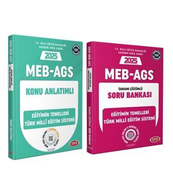 Data Yayınları 2025 MEB AGS Eğitimin Temelleri Türk Milli Eğitim Sistemi Konu ve Soru Bankası Seti 2 Kitap - Data Yayınları