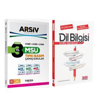 Marka Yayınları MSÜ Son 3 Yıl ARŞİV Serisi Tıpkı Basım Çıkmış Sorular ve AKM Dil Bilgisi Soru Bankası Seti - Marka Yayınları