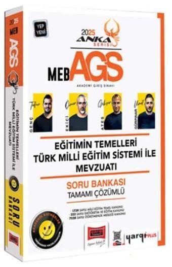 2025 MEB AGS Anka Serisi Eğitimin Temelleri Türk Milli Eğitim Sistemi İle Mevzuatı Çözümlü Soru Bankası Yargı - Yargı Yayınları