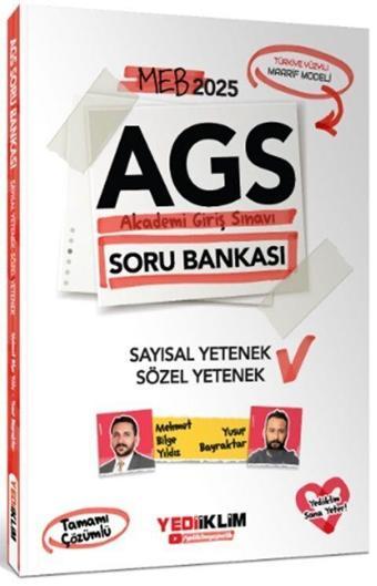 MEB AGS Sözel Yetenek Sayısal Yetenek Tamamı Çözümlü Soru Bankası Yediiklim Yayınları - Yediiklim Yayınları