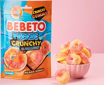 Bebeto Freeze Peach Rings 35g