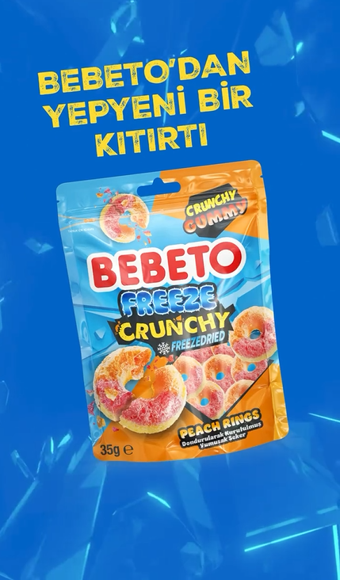 Bebeto Freeze Peach Rings 35g New