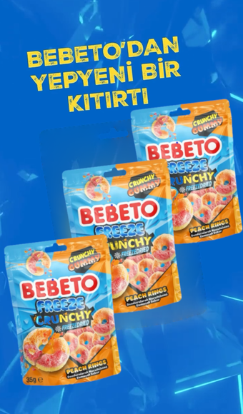 Bebeto Freeze Peach Rings 35g 3 Adet