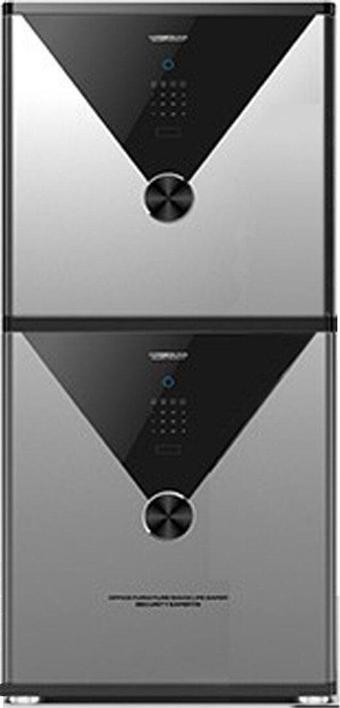 Hakan Kasa Vulcan Serisi Dz-100 Çift Kapılı Çelik Kasa Dokunmatik Şifre + Parmak Izi + Wifi Akıllı Kontrol