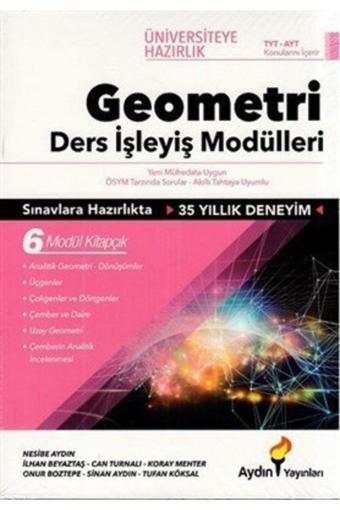 Yks Üniversiteye Hazırlık Tyt Ayt Geometri Ders Işleyiş Modülleri - Aydın Yayınları - Aydın Yayınları