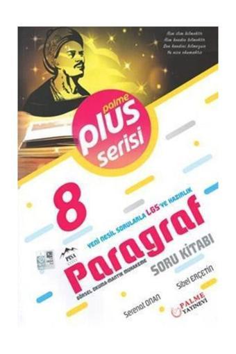 8.Sınıf Plus Serisi Paragraf Soru Kitabı - Palme Yayınları - Palme Eğitim