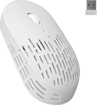 Altec Lansing ALBM7422 Beyaz 2.4GHz Şarj Edilebilir Tek Renkli 1600DPI Optik Kablosuz Mouse