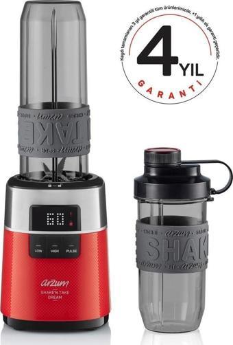 Arzum AR1148-K Shake'n Take Dream Kırmızı 500 W Kişisel Smoothie Blender