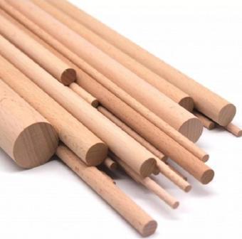 İahşap (Çap 30 Mm)(Uzunluk 100 Cm)(1 Adet) Kayın Gülgen Ahşap Yuvarlak Çıta Silindirik Çıta Kavela Çıta Ahşap Çubuk