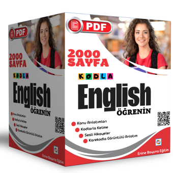 Kodlarla İngilizce Öğreten Eğitim Seti (2000 Pdf Sayfası) - Enine Boyuna Eğitim - Enine Boyuna Eğitim