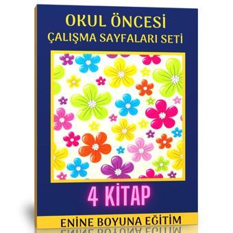 Okul Öncesi Çalışma Sayfaları Eğitim Seti (4 Kitap) - Enine Boyuna Eğitim - Enine Boyuna Eğitim