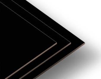 İahşap 35x35 Cm (Kalınlık 18 Mm) (2 Adet) Siyah Mdf Laminat Plaka Panel Tabaka