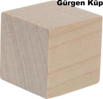 İahşap 3x3x3 Cm (1 Adet) Hobi Ahşap Gülgen Kereste Küp Dekoratif Küp Doğal Ahşap Küp Blokları