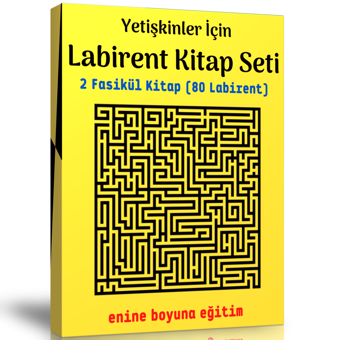 Yetişkinler İçin Labirent Kitap Seti (2 Fasikül Kitap) - Enine Boyuna Eğitim - Enine Boyuna Eğitim