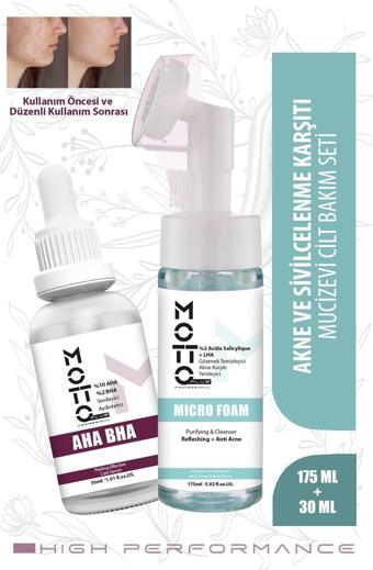 Motto Plus Professional Akne Ve Sivilcelenme Karşıtı Mucizevi Cilt Bakım Seti (Aha - Bha - Lha - Salisilik Asit)