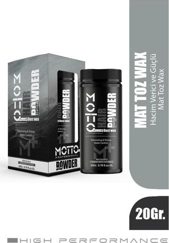 Motto Plus Professional Toz Şekillendirici Hacim Verici Pudra Mat Wax 20Gr.