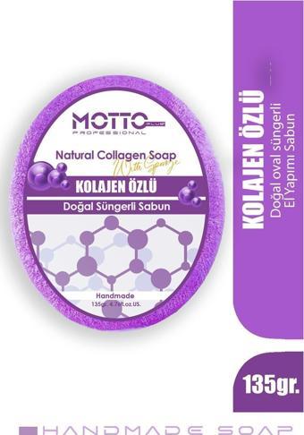 Motto Plus Professional Yaşlanma Belirtilerine Karşı Etkili Oval Süngerli Kolajen Sabun 135 Gr.