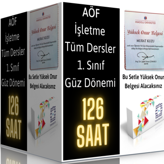 Aöf İşletme 1. Sınıf Güz Dönemi Tüm Dersler Usb Eğitim Seti - Enine Boyuna Eğitim - Enine Boyuna Eğitim