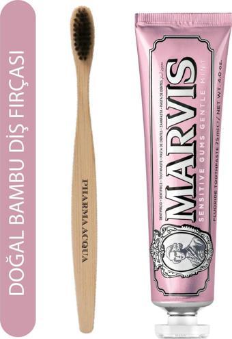 Pharma Acqua Bambu Diş Fırçası + Marvis Sensitive Gums Gentle Mint Diş Macunu 75 Ml