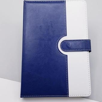 Mavi Beyaz Deri Kaplı Tarihsiz Ajanda Defter