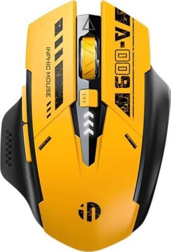 Polham 500Mah Şarjlı 2.4G Kablosuz Süper Sessiz Oyuncular İçin Mouse, 6 Tuşlu 2400DPİ Gecikmesiz Mouse