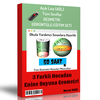 Açık Lise (Aöl) Tüm Sınıflar Geometri Görüntülü Eğitim Seti (50 Saatlik Özel Anlatım) - Enine Boyuna Eğitim - Enine Boyuna Eğitim