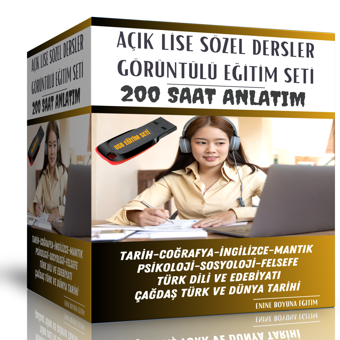 Açık Lise Sözel Tüm Dersler Görüntülü Eğitim Seti - Enine Boyuna Eğitim - Enine Boyuna Eğitim